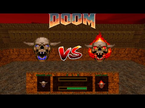 Lost Soul vs Psychic Soul - FIGHT CROSSOVER - DOOM Classic Monster Infighting
