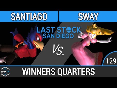 LSSD 129 - Santiago (Falco) vs. B2S | Sway (Peach) - SSBM Winners Quarters - Smash Melee