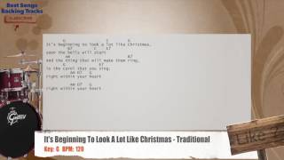 It&#39;s Beginning To Look A Lot Like Christmas - Traditional Drums Backing Track with chords and lyrics