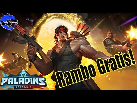 Paladins X Rambo - Gratis esta epica SKIN - Gameplay en español mostrando la Skin y soltando plomo!