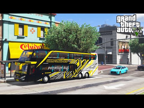 BUS STJ GANGTEY SRIKANDI SCANIA K 410 JETBUS SDD 3+ MUDIK 2022 - GTA V MOD SIMULATOR BUS INDONESIA