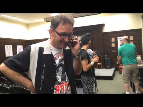 Tom Kenny talking to my girlfriend's brother on the phone