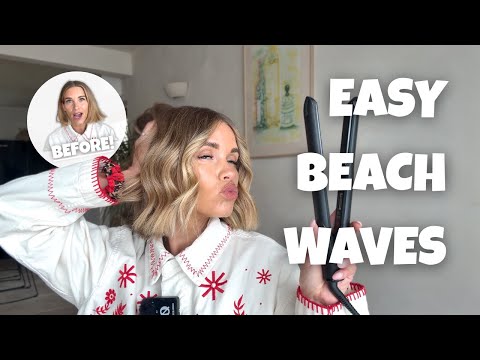 Beach Waves Hair Tutorial | The EASIEST way to get textured beachy waves 🌊