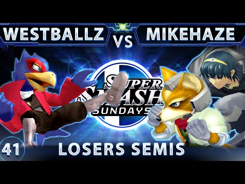 SSS 41 - Tempo Westballz (Falco) Vs. MikeHaze (Fox/Marth) SSBM Losers Semis - Smash Melee