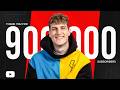REACHING 900 000 SUBSCRIBERS