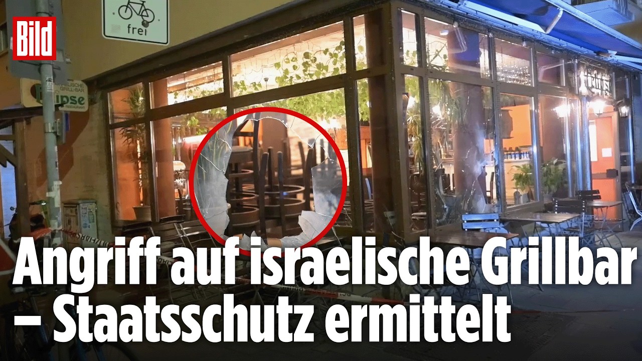 Anschlag in München: Mutmaßliche Brandsätze zertrümmern Fenster in jüdischem Restaurant