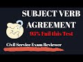 Subject-Verb Agreement Test Questions with answers - Civil Service Exam Reviewer 2022