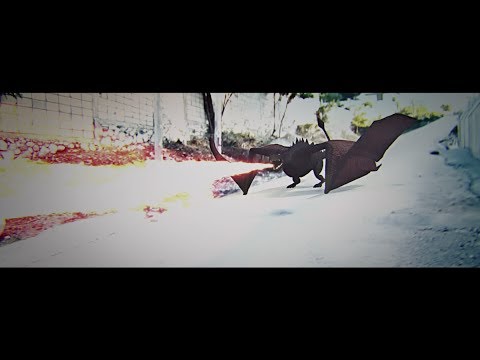 CGI 3D vfx dragon throw fire