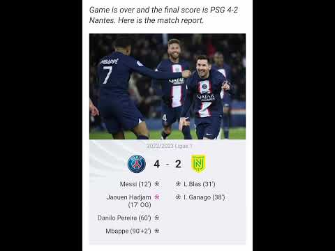 PSG 4-2 Nantes: Mbappe strikes as he becomes PSG all time top scorer!