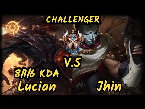 Freeze (LUCIAN) vs JHIN - 8/1/6 KDA BOTTOM ADC CHALLENGER GAMEPLAY - EUW