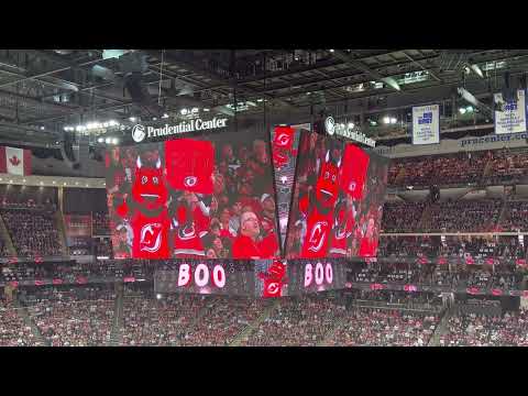 NJ Devils BOO YEAH In Arena Video Game 4 vs. Carolina Hurricanes