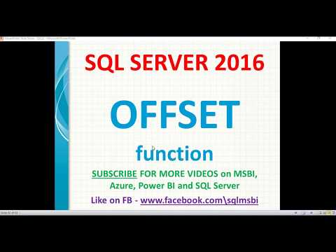 Offset in SQL Server | skip records in sql server