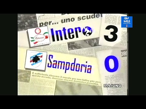 1993-94 (15^ - 12-12-1993) INTER-Sampdoria 3-0 [Battistini,Aut.Jugović,Bergkamp(R] Servizio D.S.Rai1