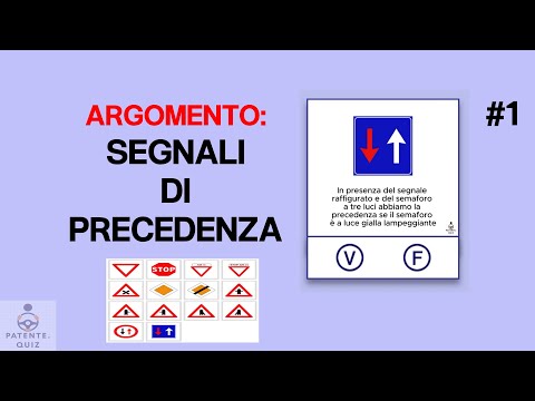 ESAME PATENTE: SEGNALI DI PRECEDENZA