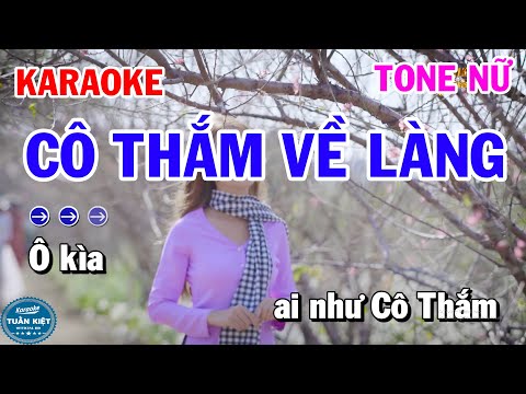 Karaoke Cô Thắm Về Làng Tone Nữ Nhạc Sống Cha Cha