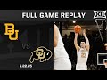 Baylor Vs Colorado 2 22 25 Full Game Replay 2024 25 Big 12 Men S Basketball