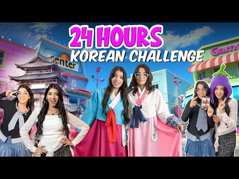 Living & Eating Only *Korean Food* For 24 Hours Challenge 💜