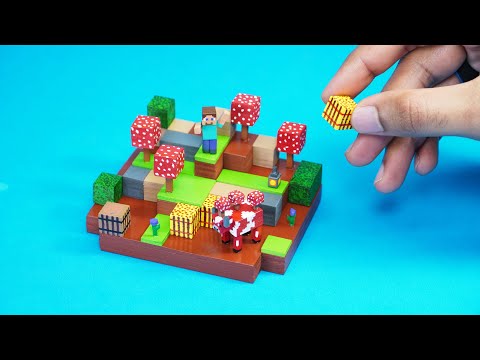 Making Tiny Minecraft Mushroom And Mooshroom