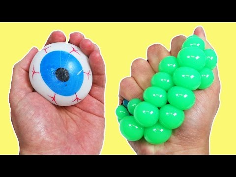 What's Inside These Squishy Smash Water Toys & Color Changing Mesh Balls?! Video