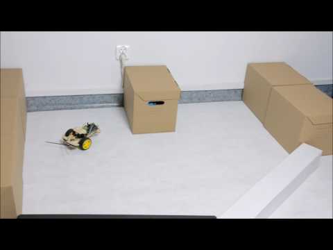 Kurs budowy robotów z Arduino - czujniki przeszkód, test nr 1