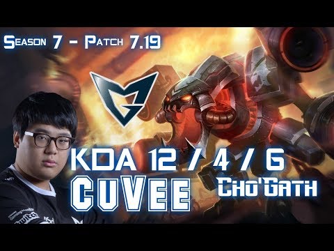 SSG CuVee CHO'GATH vs YASUO Top - Patch 7.19 KR Ranked