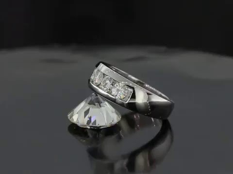 E.S. Wide Channel Set Man's Wedding Band