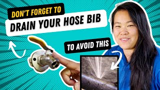 Do this NOW before it Freezes!!! Drain & Winterize Your Hose Bib- Prevent Leaks in Pipes that Burst