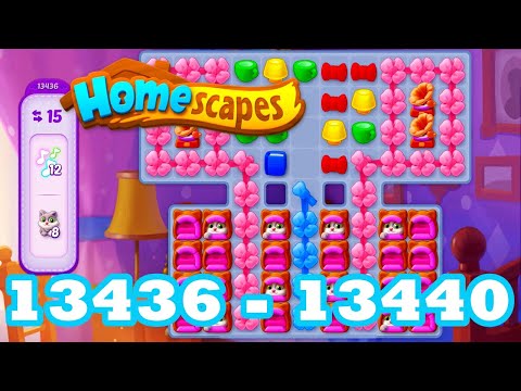 Homescapes Level 13436 - 13440 HD 3 - match puzzle Gameplay | android | IOS | 13437 | 13438 | 13439