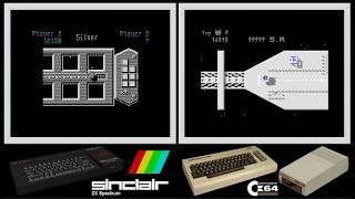ZX Spectrum vs C64 : URIDIUM (Side by side comparison)