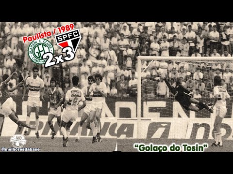 Guarani 2x3 São Paulo Paulista de 1989 / Golaço do Tosin