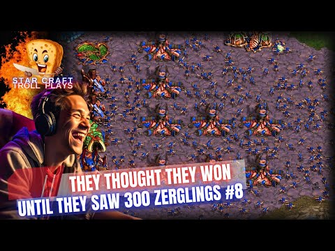 StarCraft Troll Plays  |  Using 300 Zerglings to Kill Players in 19 minutes #8 |  How To Gameplay