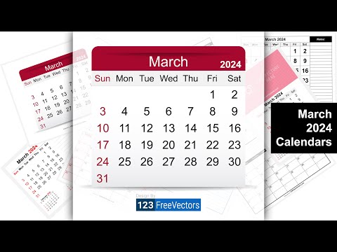 March 2024 Calendar | 123FreeVectors