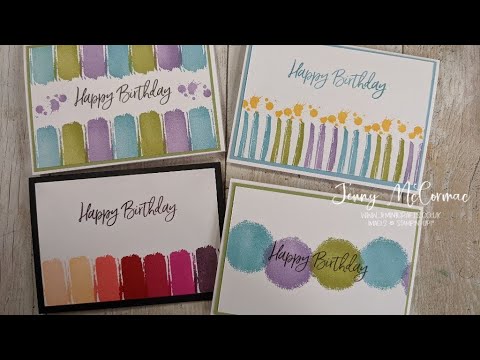 Easy to make cards with a simple stamp set Textures and Frames from Stampin Up