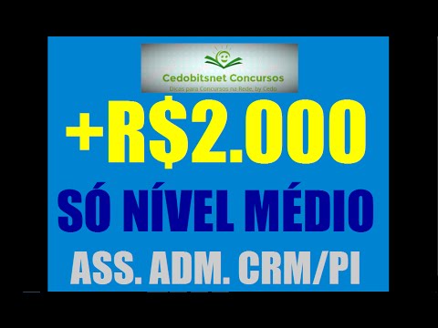 CRM PI CONCURSO PÚBLICO ASSISTENTE ADMINISTRATIVO RESUMO EDITAL DICAS DESTAQUES SIMULADOS PROVA MATE