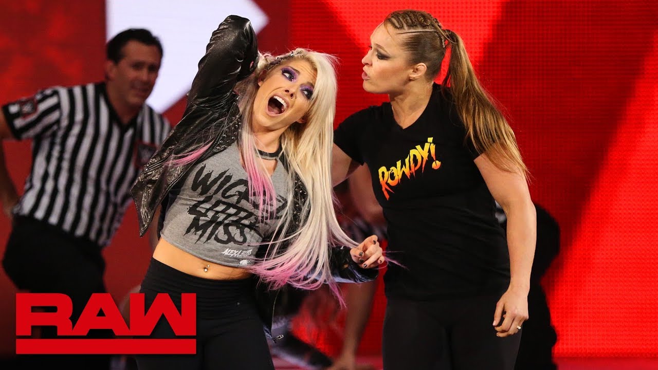 <h1 class=title>Ronda Rousey violates suspension to brutalize Alexa Bliss: Raw, July 16, 2018</h1>