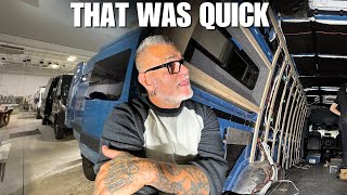 We Are BACK ON TRACK. Wall's Get Framed Today. SPRINTER VAN BUILD