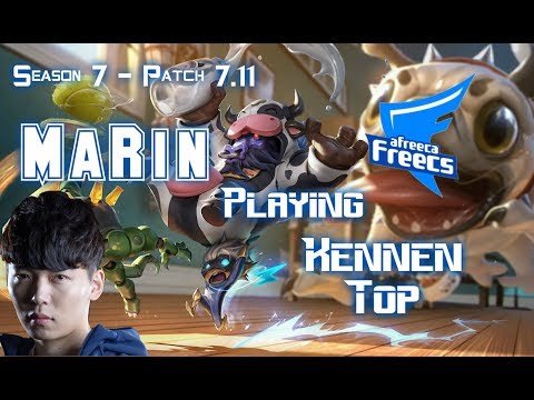 AFs MaRin KENNEN vs JARVAN IV Top - Patch 7.11 KR Ranked