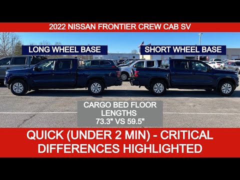 2022 Nissan Frontier SV Crew Cab Long Bed - Short Bed Comparison - Newton Nissan Gallatin TN