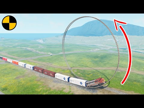 Trains vs Loop 😱 Beamng.Drive
