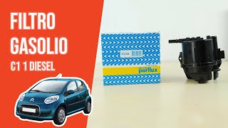 Youtube thumbnail of video "Cambio filtro gasolio Citroën C1 1 1.4 HDI ⛽"