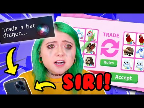 LETTING *SIRI* DECIDE WHAT I TRADE IN ADOPT ME ROBLOX FOR 24 HRS CHALLENGE! *giving up my dream pet*