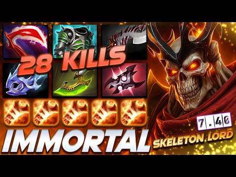 [7.40] Wraith King Skeleton Boss - Dota 2 Pro Gameplay [Watch & Learn]
