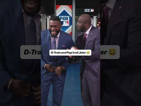 Jeter's still salty he got struck out by D-Train 🤣 #MLB #DerekJeter #Baseball