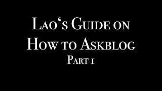 How to Askblog Part 1: Starting and Blog Setup