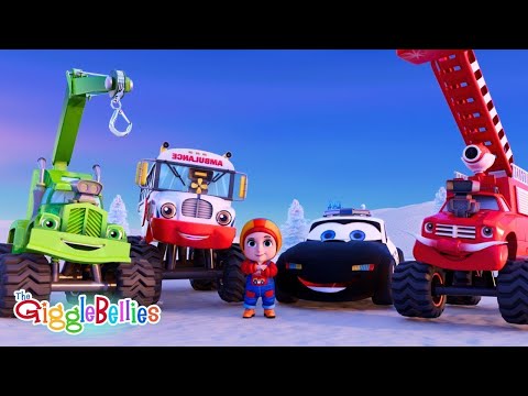 Rescue Vehicles Song | Fire Truck, Ambulance & Police Car | Nursery Rhymes - GiggleBellies
