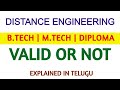 Distance B Tech In Telugu Distance Education For Diploma Holders Distance Diploma M Tech Course