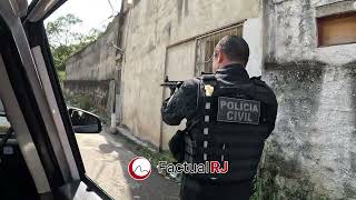 Policia Civil cumprindo mandados de prisões na Vila Aliança.