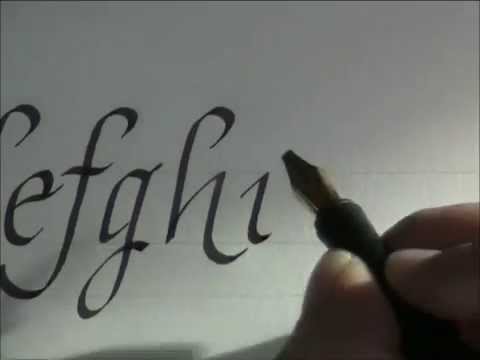 calligraphy - how to write calligraphy letters - italic letters for beginners