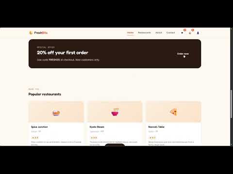 Task Demo - DAS001921 - FreshBite - Online Food Ordering