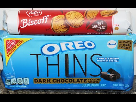 Lotus Biscoff Milk Chocolate Sandwich Cookies & Oreo Thins Dark Chocolate Cookie Review